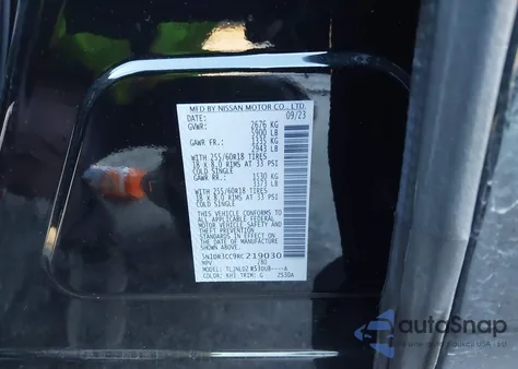 2024 Nissan Pathfinder Sl 4Wd from USA, damaged, VIN 5N1DR3CC9RC219030